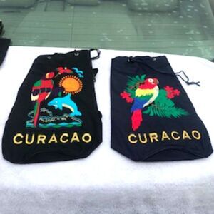 Curacao Drawstring Backpack or Tote Bags .............. {2} Bag Bundle